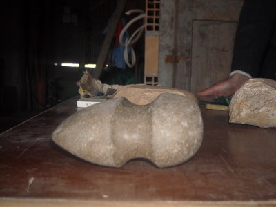 É un esempio di ascia in pietra che veniva soprattutto utilizzata nelle miniere - foto Mazzocca