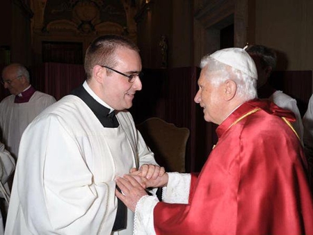 Il giovane seminarista Felice Palamara ha incontrato Papa Ratzinger, Benedetto XVI 