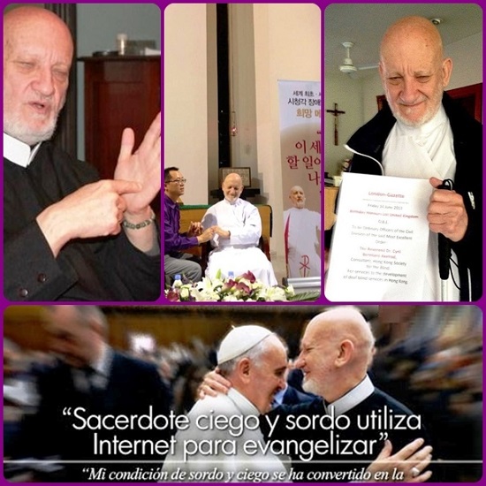 Padre Cyril Axelrod, sacerdote redentorista, cieco e sordo, che ha incontrato tre papi e continua la sua incessante azione di evangelizzazione con conferenze in tutto il mondo e attraverso internet.