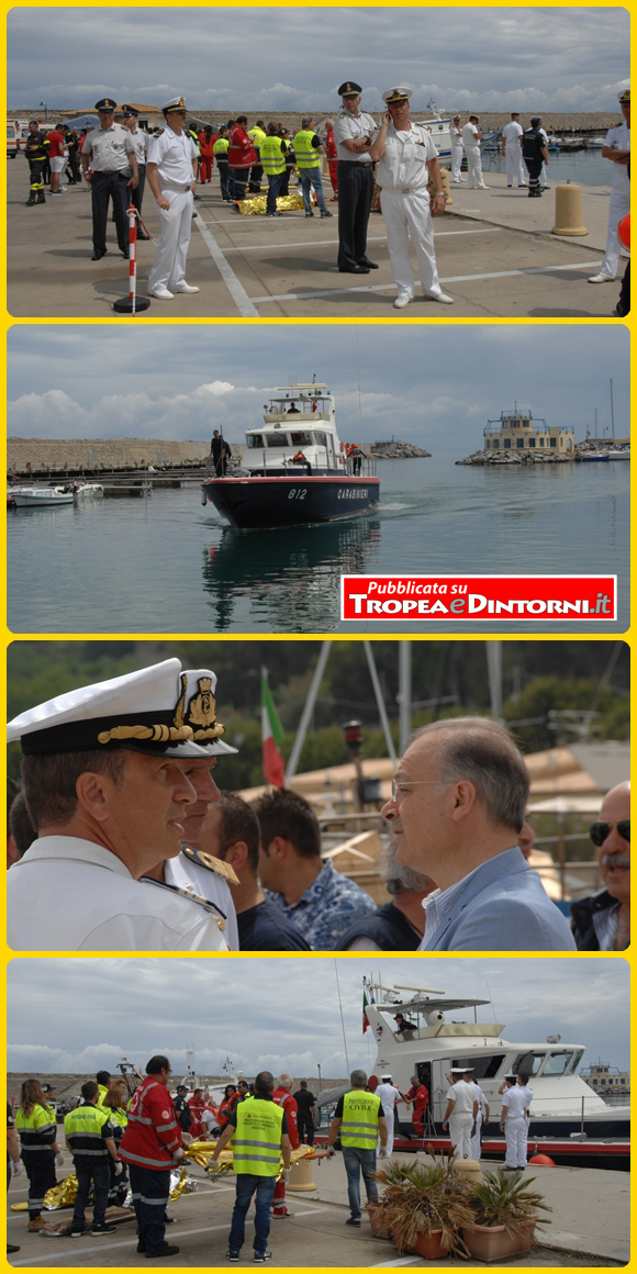 L'esercitazione al porto  di Tropea - foto Stroe