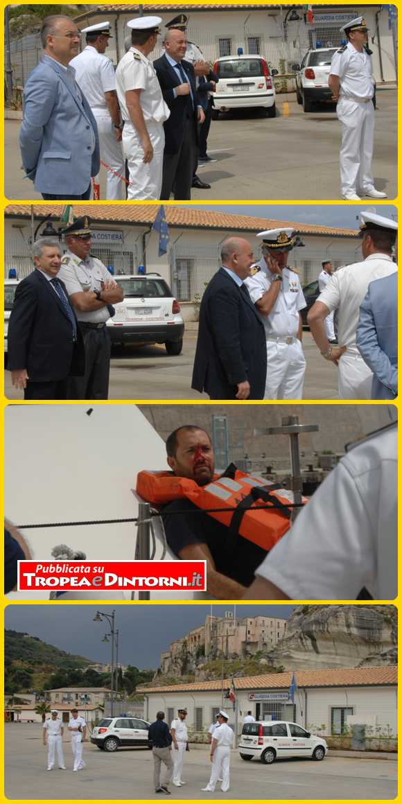 L'esercitazione al porto  di Tropea - foto Stroe