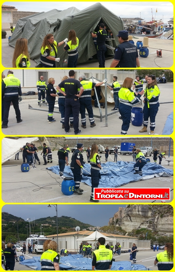 L'esercitazione al porto  di Tropea - foto Stroe