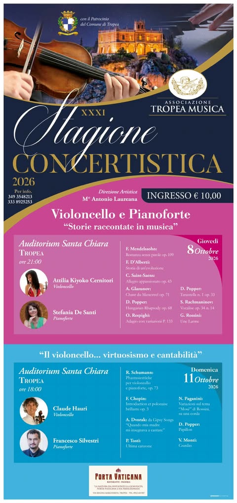 Tropea musica 8 e 11 10 26